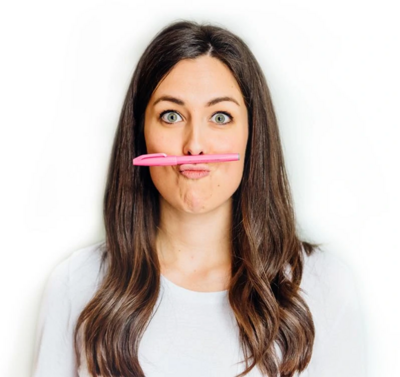 Becca demonstrating connections between letters